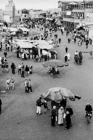 Bustling Jemaa el-Fnaa in Marrakesh
