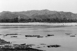 エーヤワディ川と仏塔