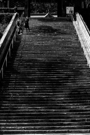long stairway in Suwa Jinja