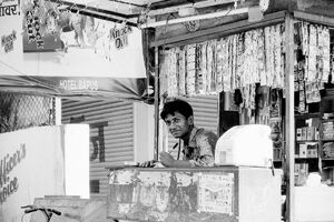 Man working in Kiosk