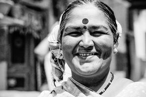 Smiling woman with Bindi