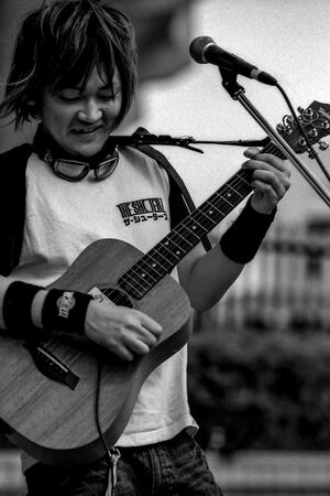 Man playing acoustic guitar