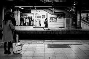 Girl on opposite platform