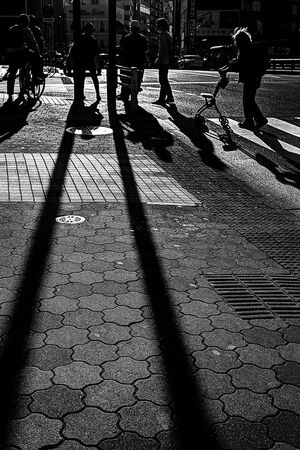 Silhouettes and shadow in crossing