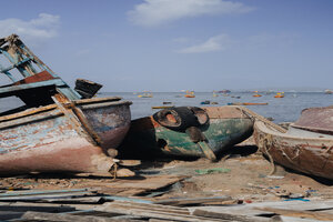 Tattered fishing boats