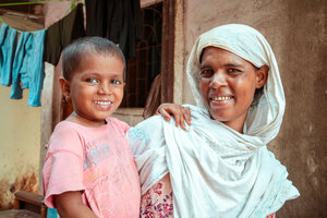 Mother with a girl