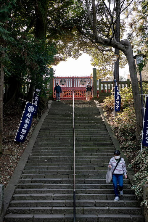 仙波東照宮へ通じる階段