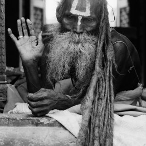 Long-haired sadhu
