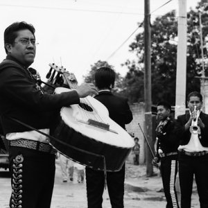 Mariachi playing in street