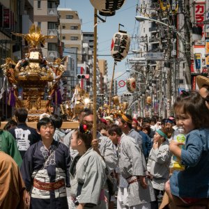 Parade of carrying shrines