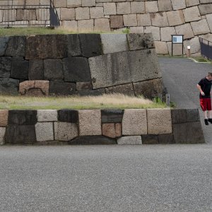 Jump from stone wall