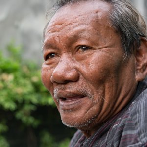 Man watching wide street