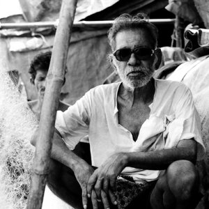 Fisherman wearing sunglasses