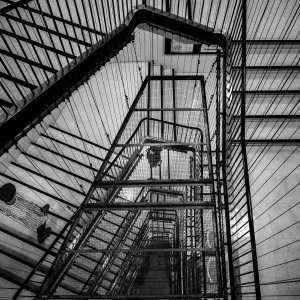 Stairwell in department store