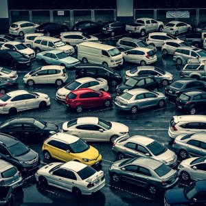 モーチット駅の横にある駐車場