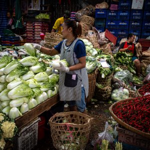 Greengrocery in Khlong Toei Market