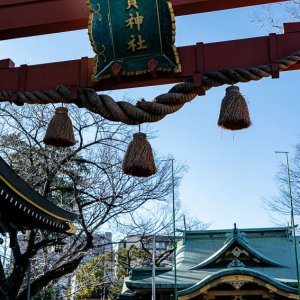 須賀神社の扁額と社殿