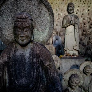 Many Jizo statues in Daien-ji