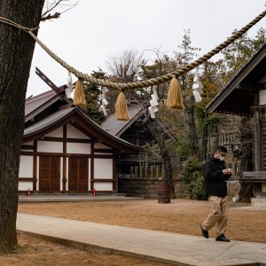 Sacred rope at Daita Hachiman Jinja Shrine