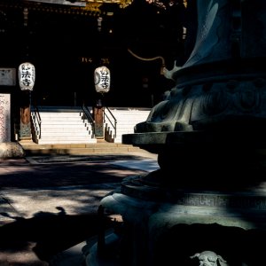 常夜籠の唐獅子