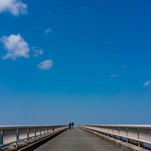 Bridge stretching to the sky