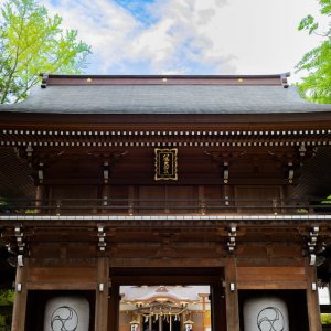 八幡大神社の大きな提灯