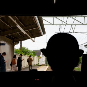 Silhouette of Inokashira Line driver
