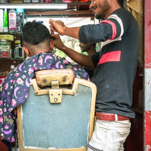 Roadside barbershop