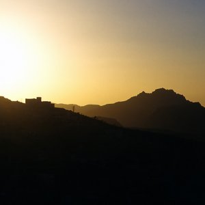 sunset in petra