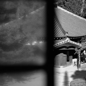 Uchu-Kan seen from a window of Rokken-Dai