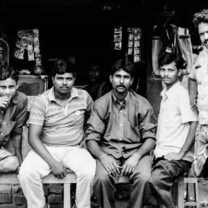 Men relaxing in chai stand
