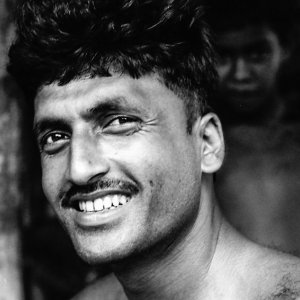 Man showing white teeth
