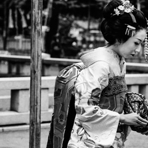 Woman wearing kimono