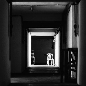 Chair in deserted passage