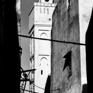 Square minaret in the old city