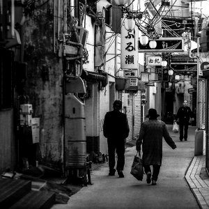 People walking lane in Maruyama district