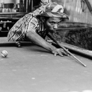 Man playing billiard
