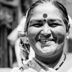Smiling woman with Bindi