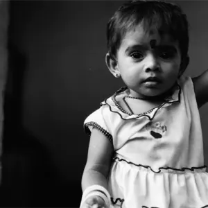 Little girl wearing bindi