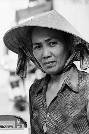 Woman with conical hat