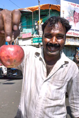 Man having apple