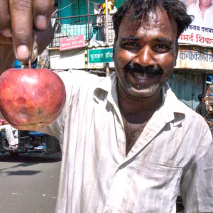 Man having apple