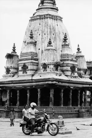 Motorbike in front of Rato Machhendranath