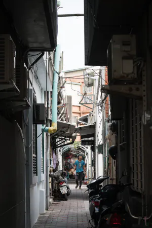 台南の細い路地