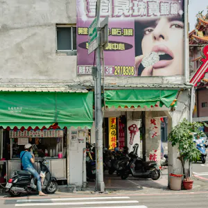 Tea stand in corner of street