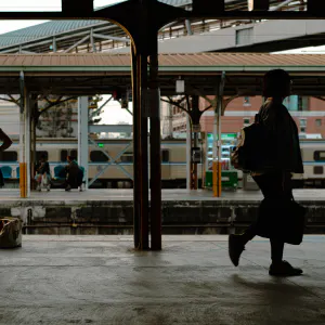 Two women on platform