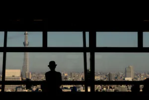 Man wearing bowler hat