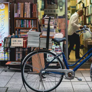 Books on bicycle