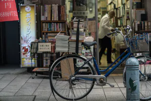 Books on bicycle