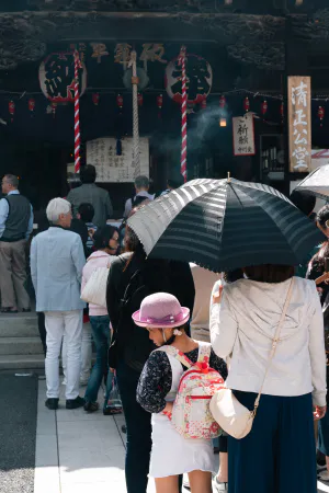 列をなす参拝客